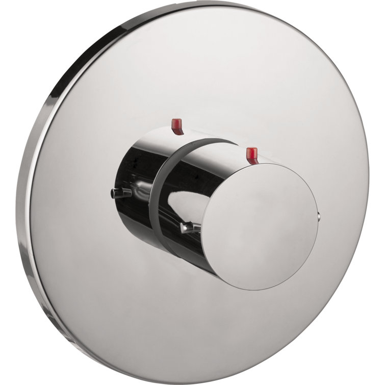 Modern Black Wall-Mounted Thermostatic Shower Trim