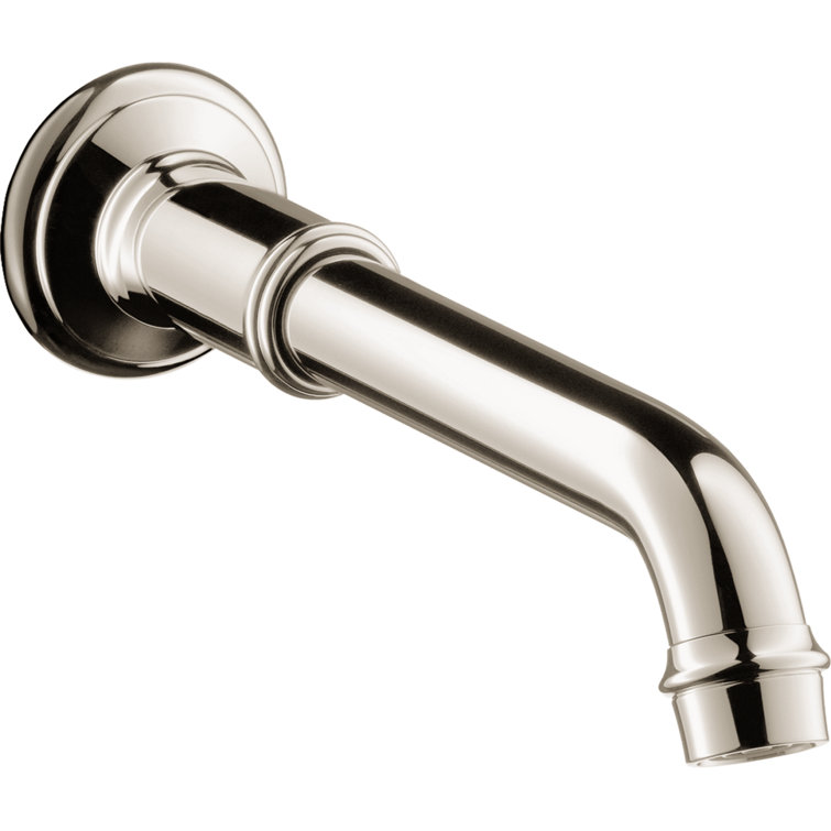 Classic Belle Epoque Wall-Mounted Tub Spout in Polished Nickel