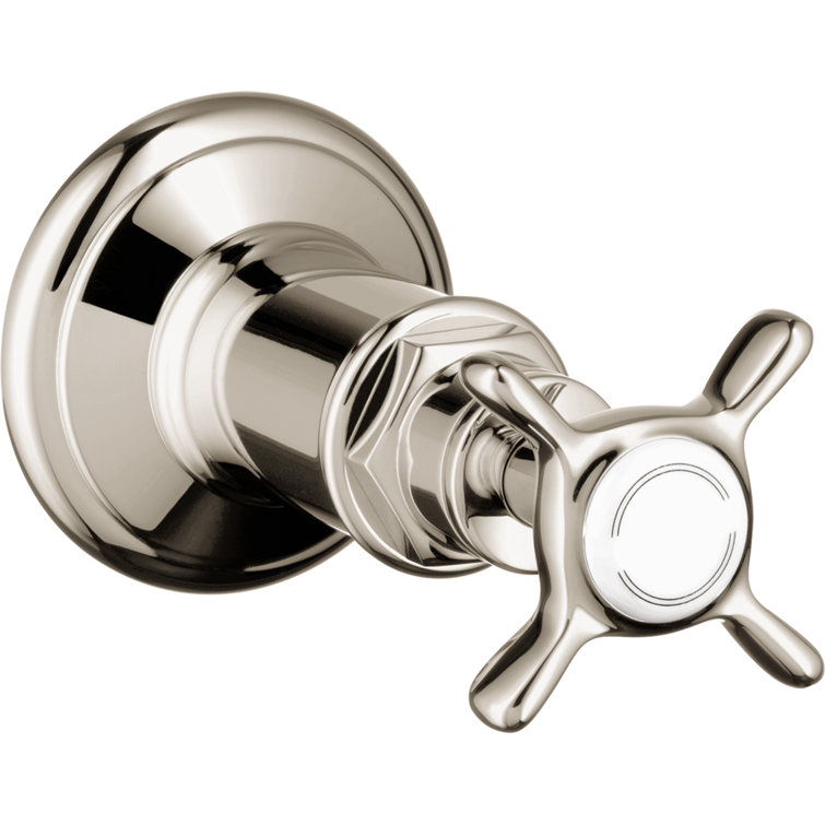 Montreux Belle Epoque Polished Nickel Cross Handle Wall-Mounted Shower Trim