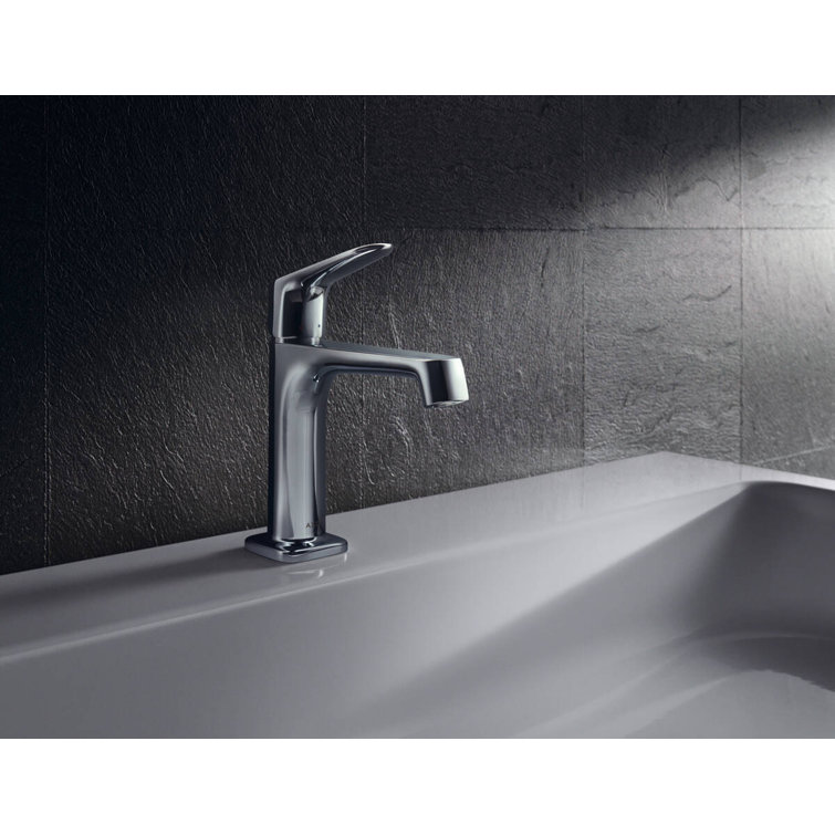 Chrome Single-Handle Modern Bathroom Faucet with Drain Assembly