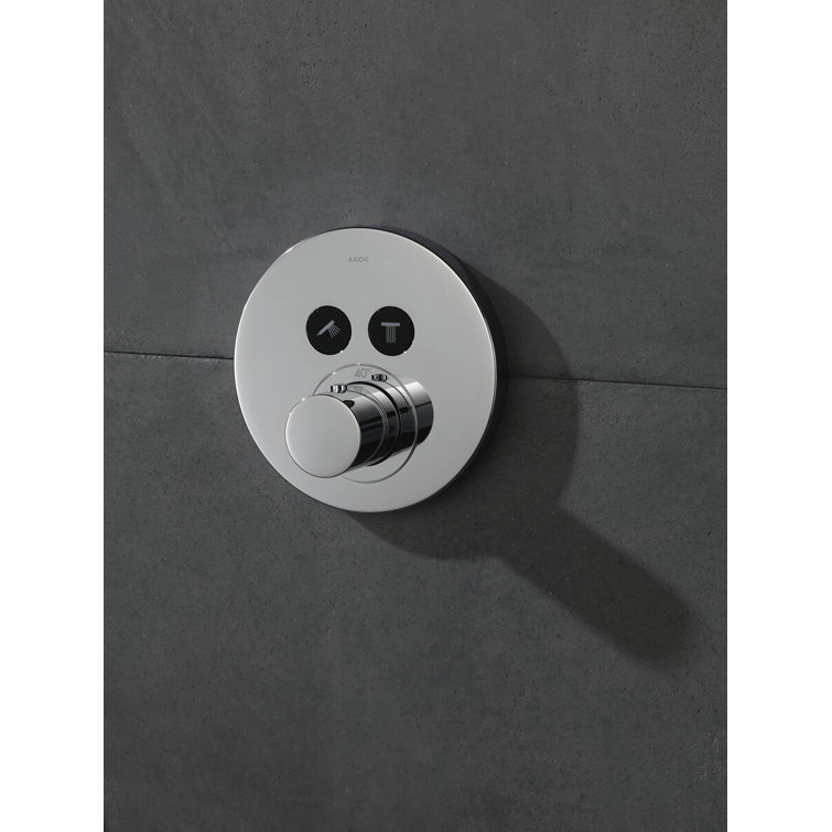 Axor Chrome Wall-Mounted Thermostatic Shower Trim with Diverter