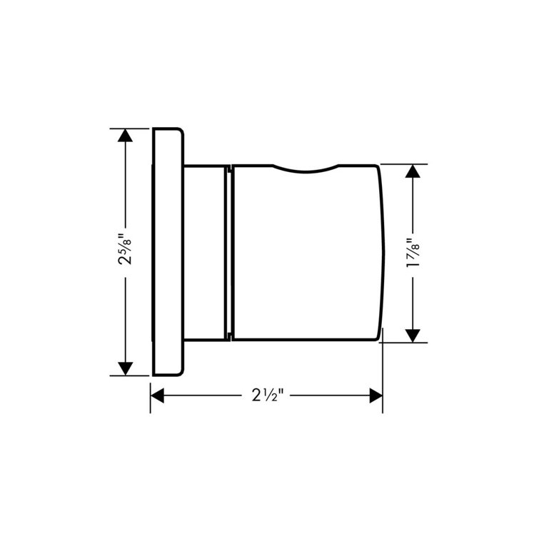 Chrome Modern Volume Control Shower Trim Knob