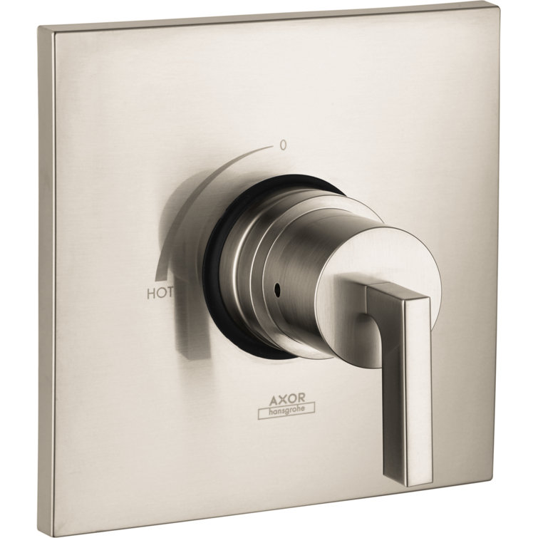 Modern Brushed Nickel Lever Shower Trim - European Crafted