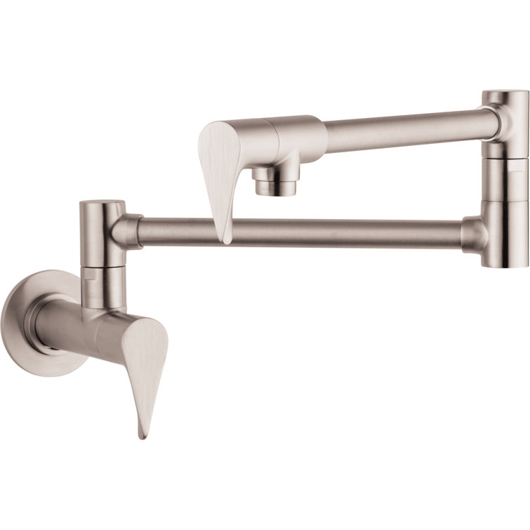 Steel Optik Wall-Mounted Pot Filler Faucet