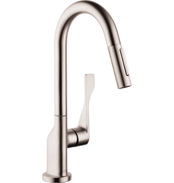 Modern Chrome Pull-Down Kitchen Faucet with 360° Swivel Spout