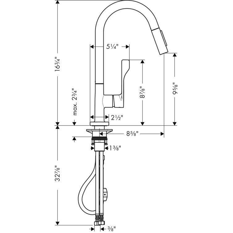 Modern Chrome Pull-Down Kitchen Faucet with 360° Swivel Spout