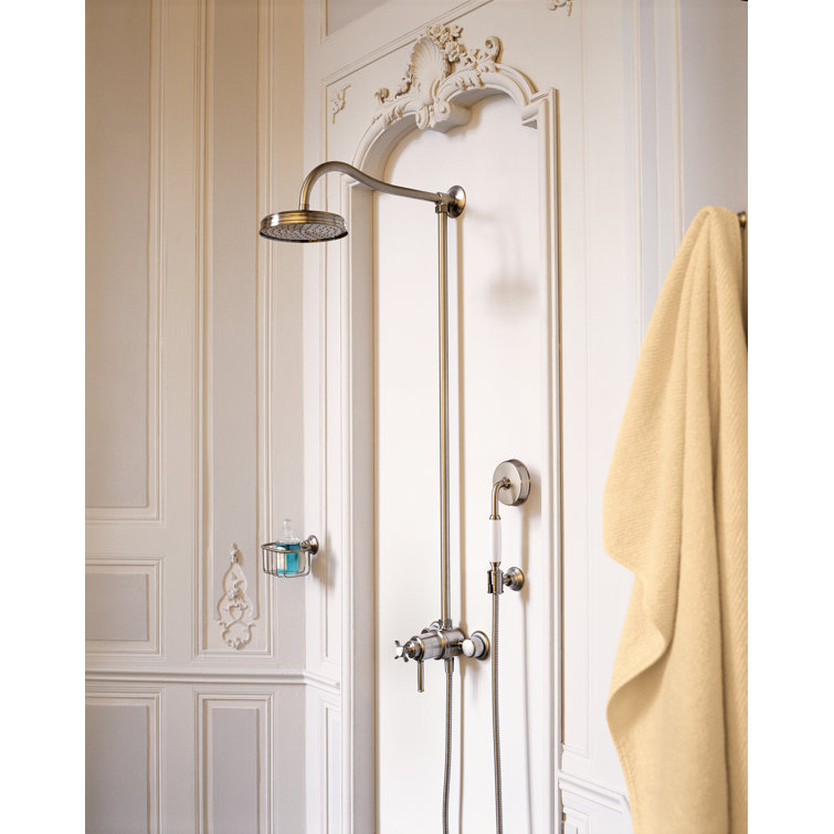 Polished Nickel Modern Wall Mount Shower Basket
