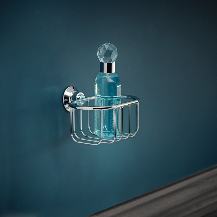 Polished Nickel Modern Wall Mount Shower Basket
