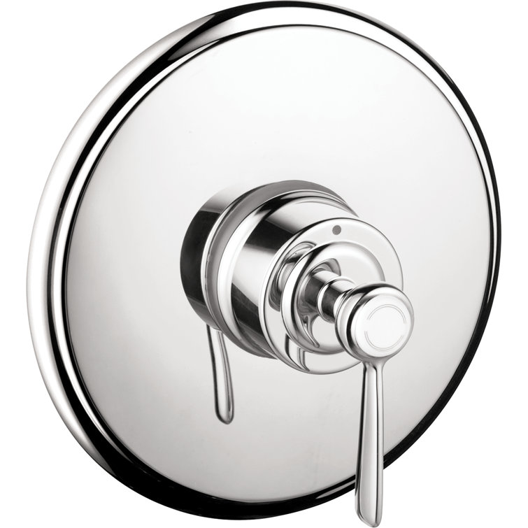 Polished Nickel Modern Wall-Mounted Shower Trim