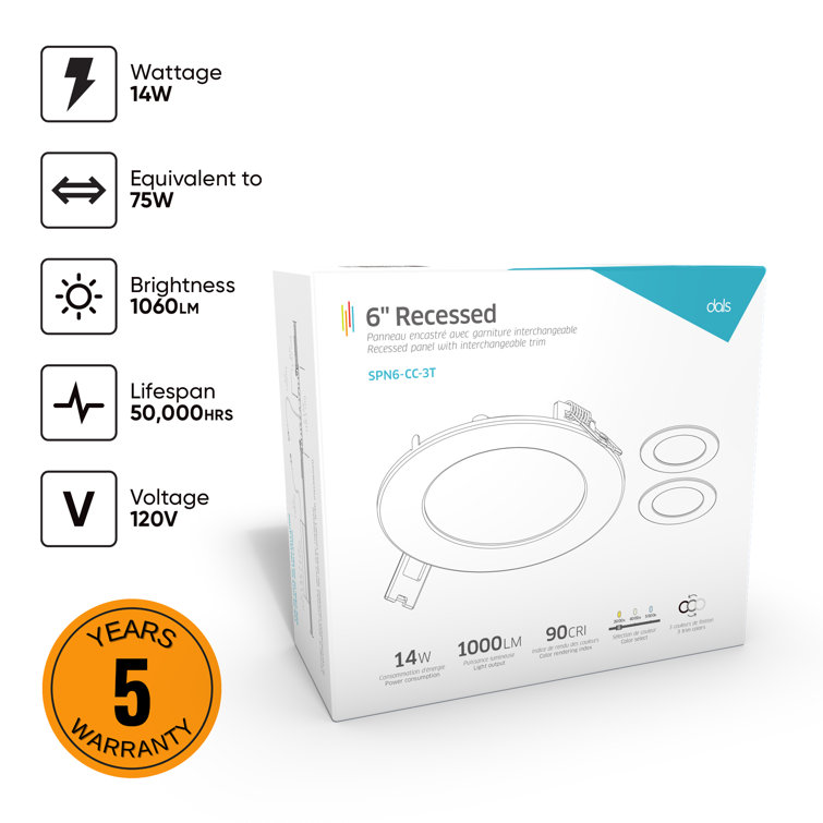Satin Nickel and Black LED Recessed Lighting Kit