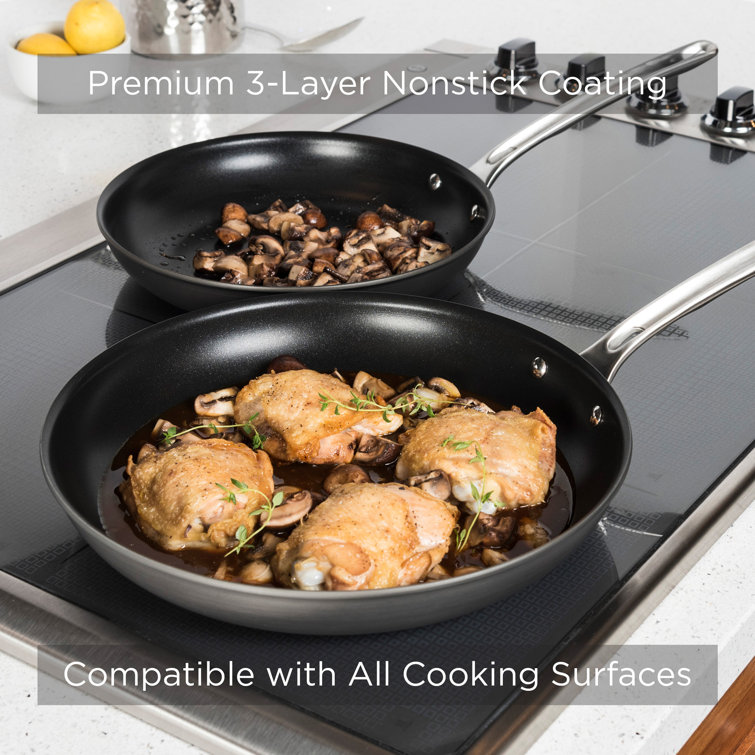 Viking Hard Anodized Nonstick 2-Piece Fry Pan Set with Stainless Steel Handles