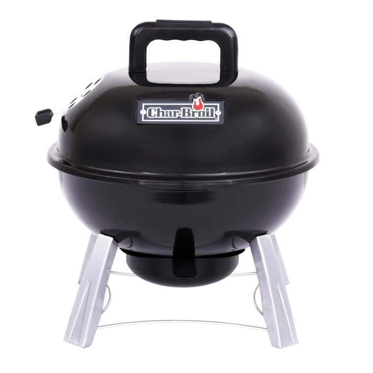 Black Steel 14-Inch Portable Kettle Charcoal Grill