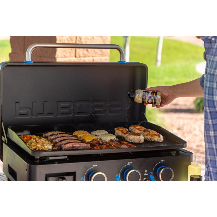 Pit Boss Black 3-Burner Portable Gas Griddle with Ceramic Surface