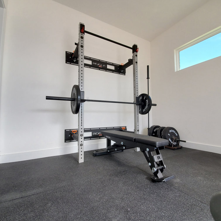 Black and Blue 48'' x 120'' Recycled Rubber Gym Flooring Mat