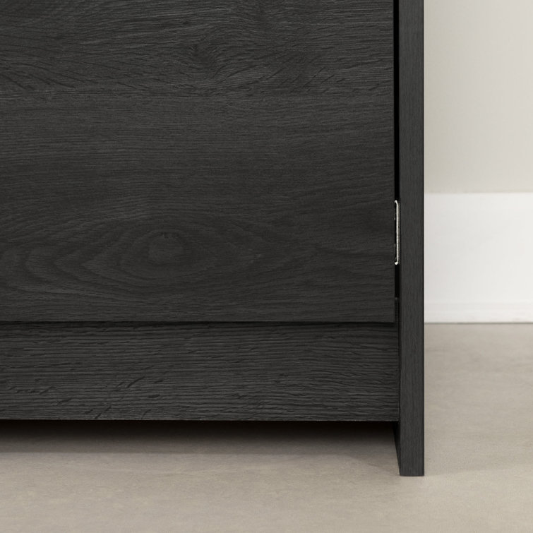 Gray Oak Computer Desk with Drawer and Keyboard Tray