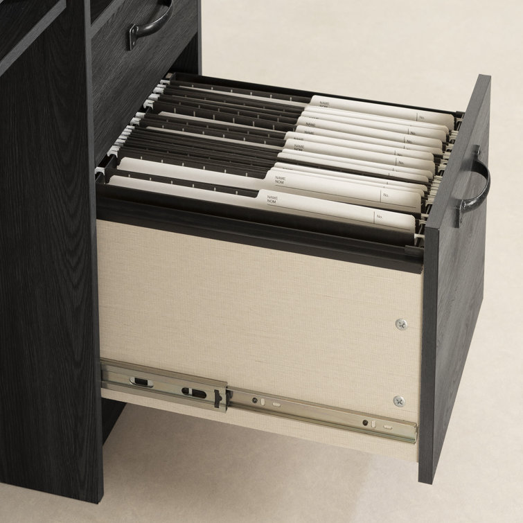Gray Oak Computer Desk with Drawer and Keyboard Tray