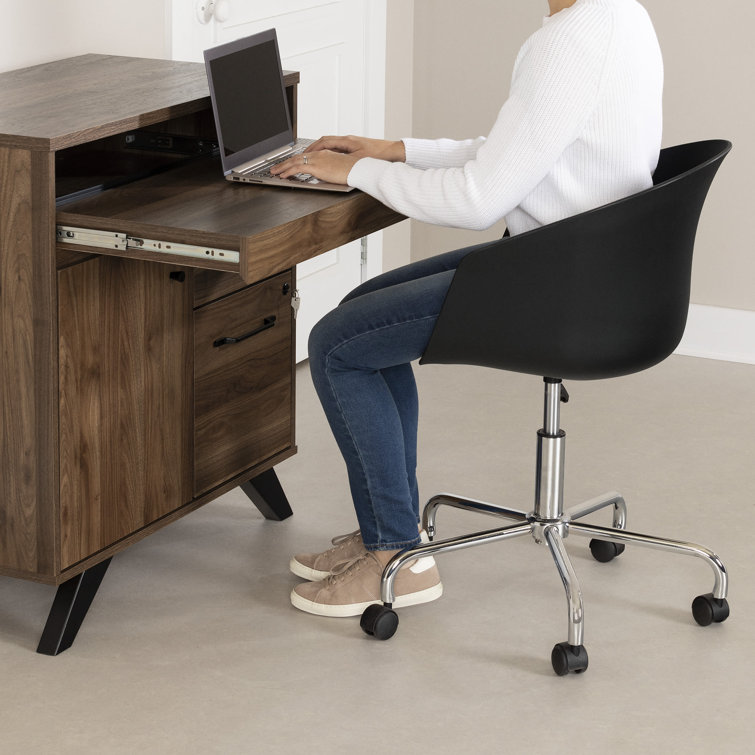 South Shore Flam 44'' Natural Walnut Multi-Function Secretary Desk