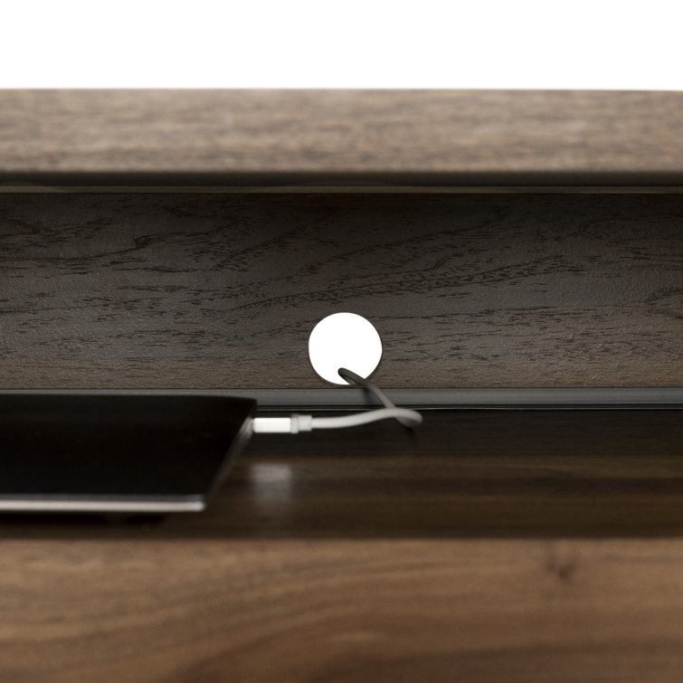 South Shore Flam 44'' Natural Walnut Multi-Function Secretary Desk