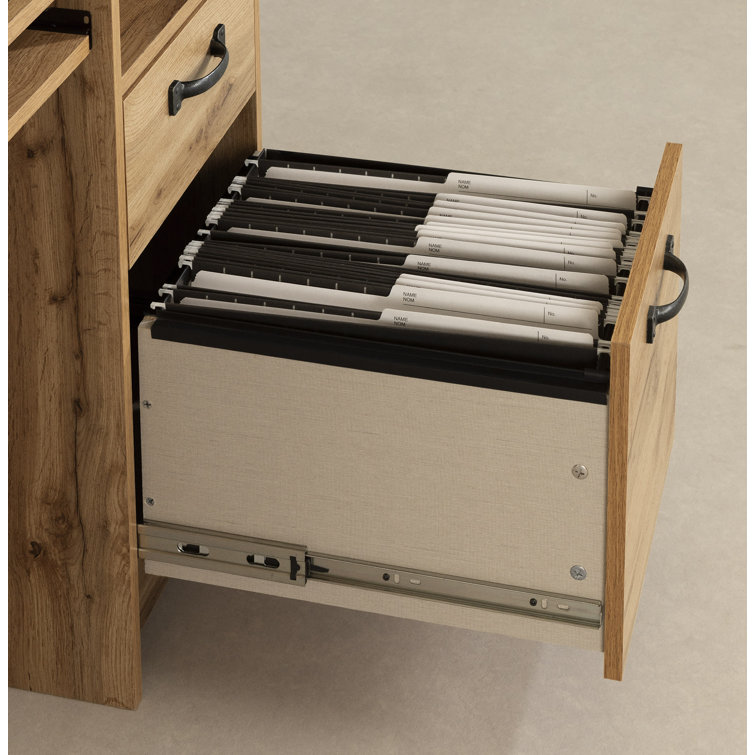 Nordik Oak Computer Desk with Drawer and Keyboard Tray