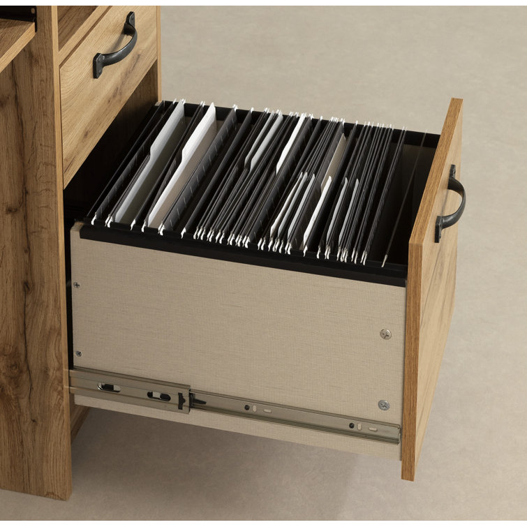 Nordik Oak Computer Desk with Drawer and Keyboard Tray