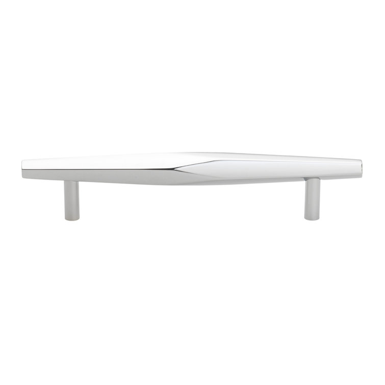 7-Inch Polished Chrome Faceted Cabinet Bar Pull