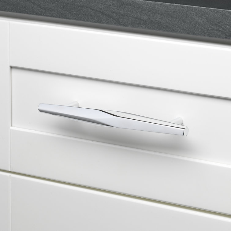 7-Inch Polished Chrome Faceted Cabinet Bar Pull