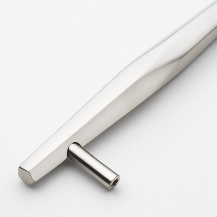 7-inch Brushed Nickel Faceted Cabinet Bar Pull