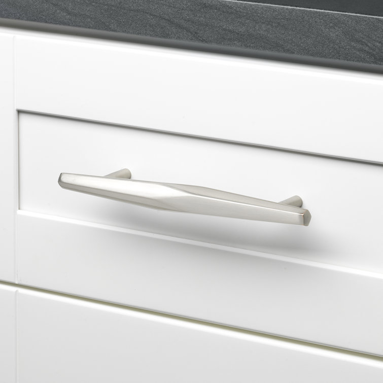 7-inch Brushed Nickel Faceted Cabinet Bar Pull