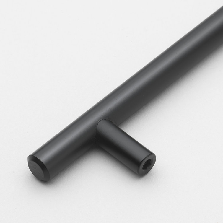 Matte Black Steel Modern Cabinet Bar Pull with Mounting Hardware