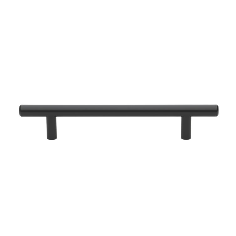 Matte Black Steel Modern Cabinet Bar Pull with Mounting Hardware