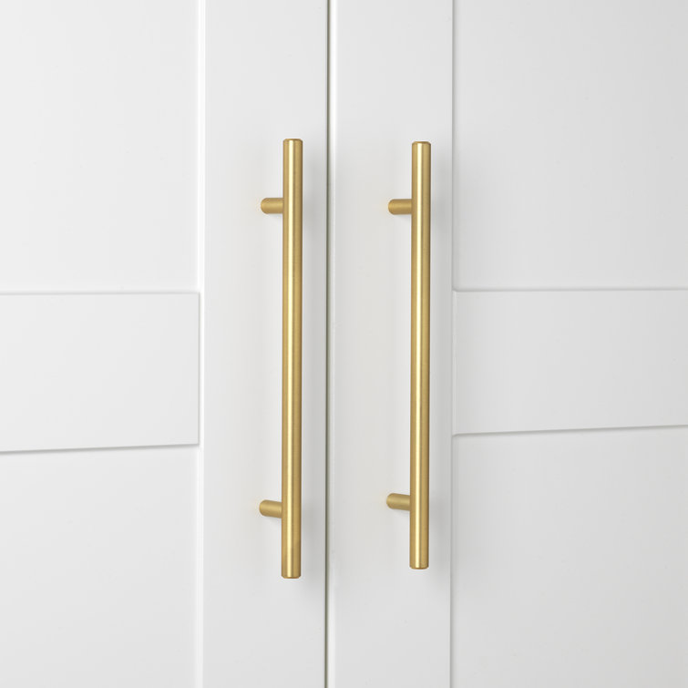 Satin Gold 9" Modern Bar Pull with Mounting Hardware