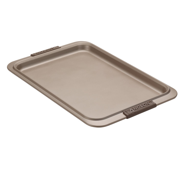 Bronze Nonstick Sheet Pan Set with Silicone Grips, 2-Piece