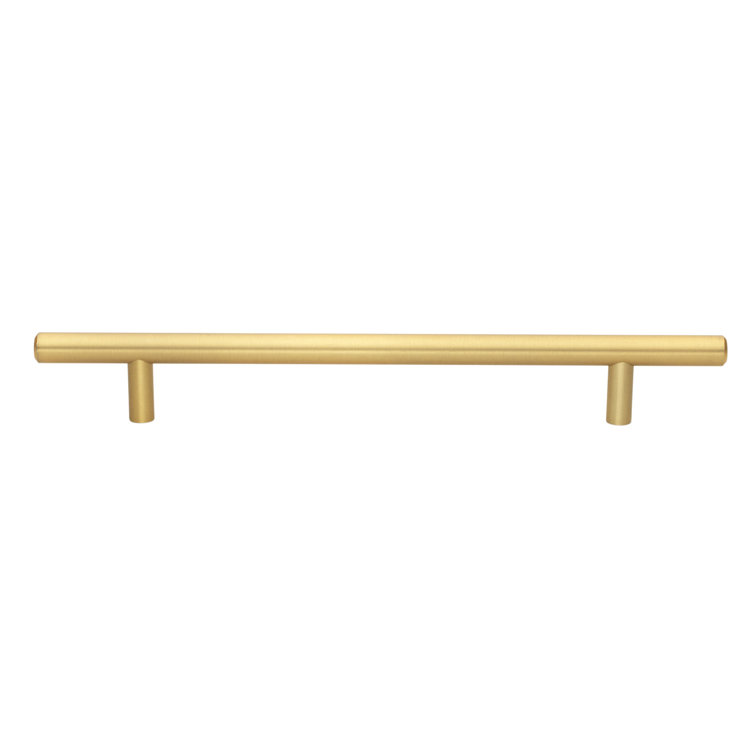 Satin Gold 9" Modern Bar Pull with Mounting Hardware
