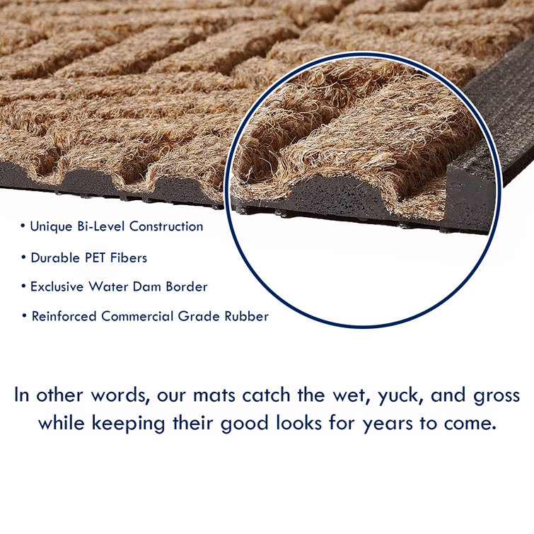 Camel Half Round Indoor Outdoor Doormat 24" x 39"