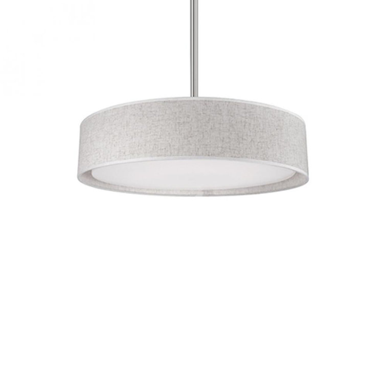 Dalton 16" White Organza LED Drum Pendant Light