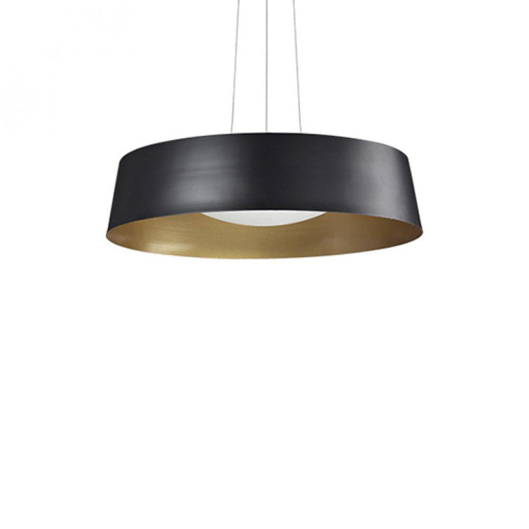 Sampson Black and Gold Drum LED Pendant Light