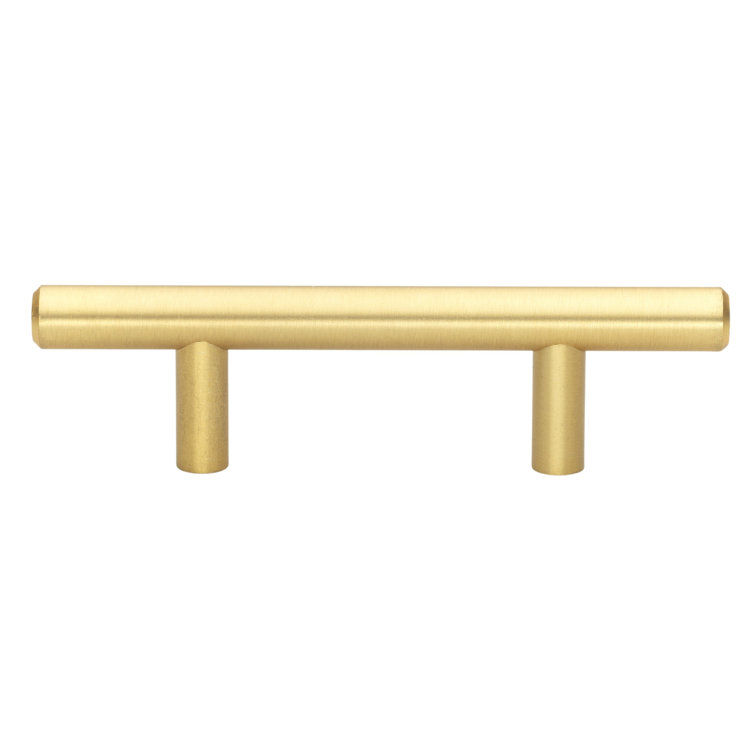 Satin Gold 9" Modern Bar Pull with Mounting Hardware