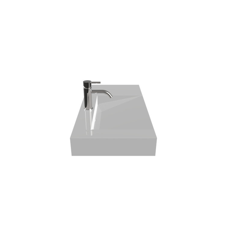 Gloss White 39'' Rectangular Wall-Mount Bathroom Sink