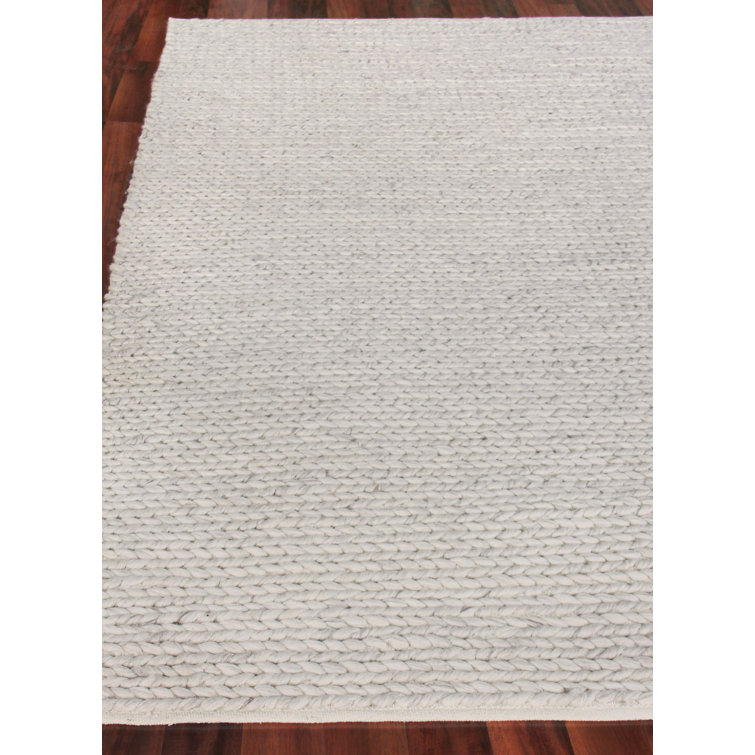 Arlow Hand Braided Light Gray Cotton Synthetic Area Rug