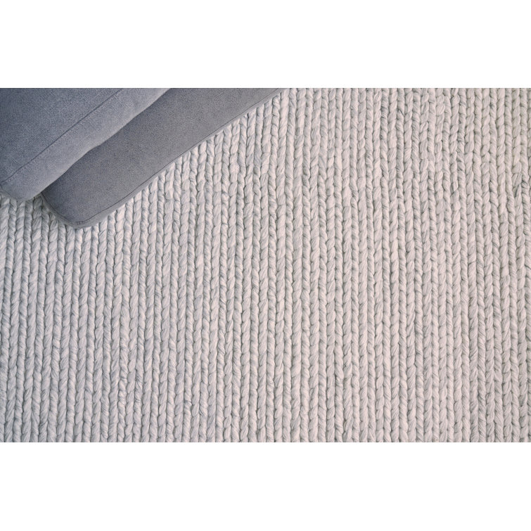 Arlow Hand Braided Light Gray Cotton Synthetic Area Rug