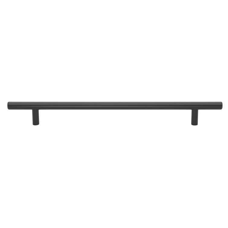 Matte Black Steel Modern Cabinet Bar Pull with Mounting Hardware