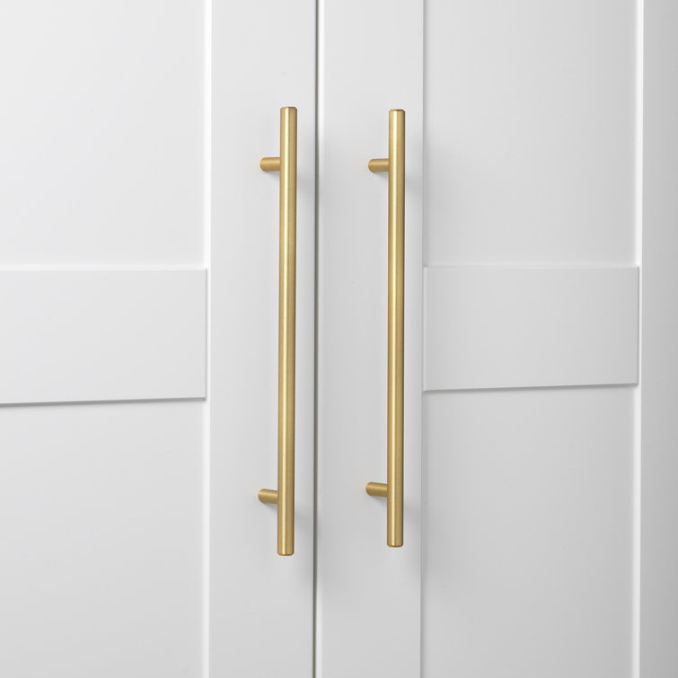 Satin Gold 9" Modern Bar Pull with Mounting Hardware