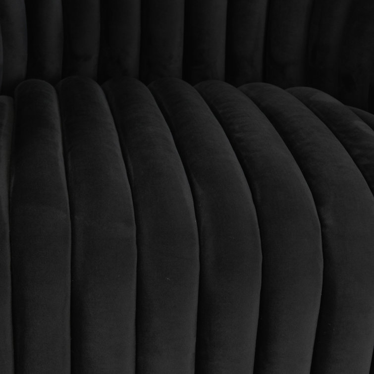 Handcrafted Gray Polyester Swivel Barrel Chair with Solid Wood Frame