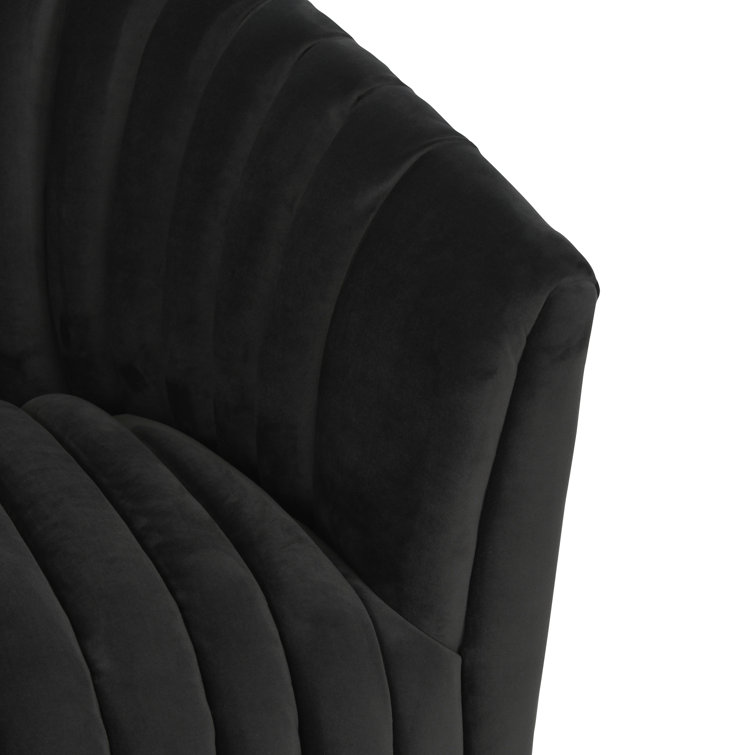 Handcrafted Gray Polyester Swivel Barrel Chair with Solid Wood Frame
