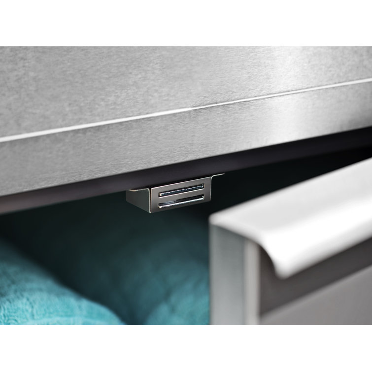 Slate Gray Aluminum Outdoor Kitchen 2-Door Cabinet Base