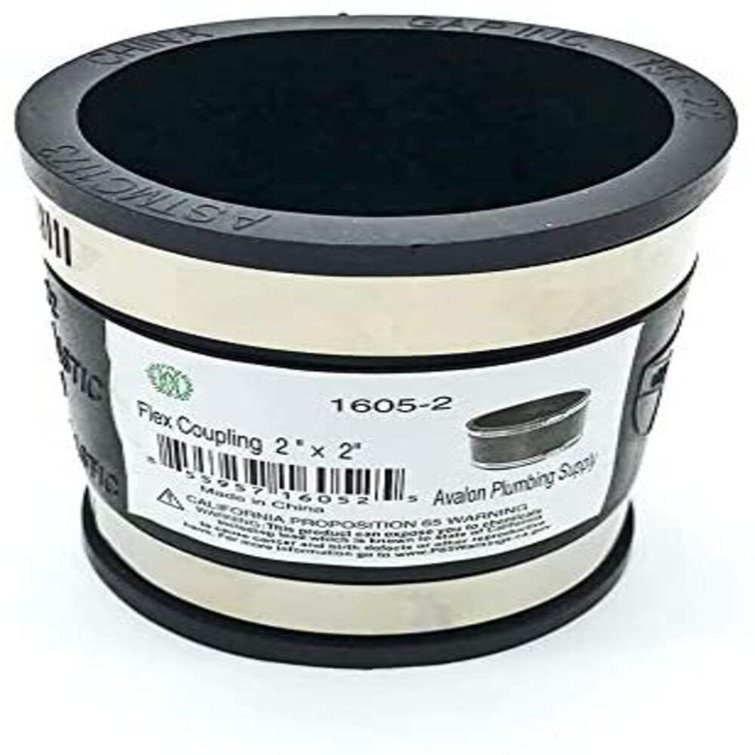 Avalon 2" x 2" Stainless Steel Rubber Flex Coupling