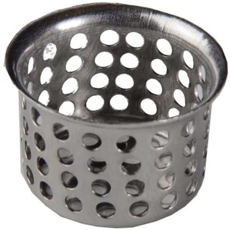 1'' Silver Stainless Steel Rust Resistant Basket Strainer