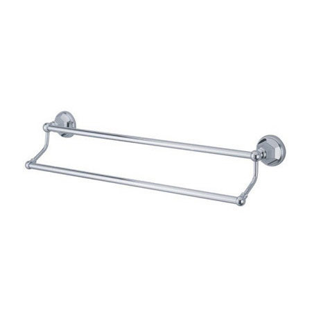 Polished Chrome 24" Double Wall Mounted Towel Bar