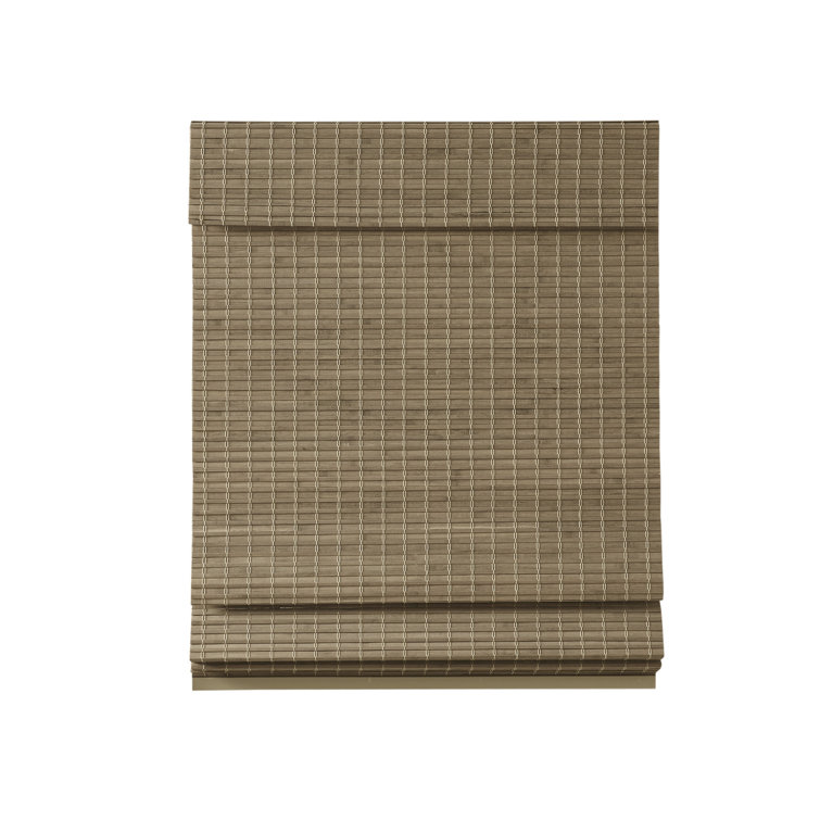 Natural Ash Bamboo Cordless Roman Shade 35" x 64"