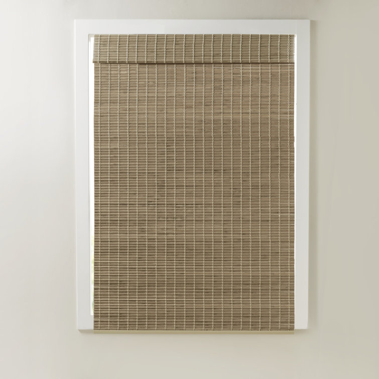 Natural Ash Bamboo Cordless Roman Shade 35" x 64"